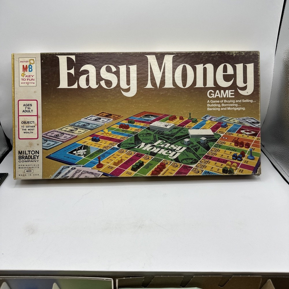 Easy Money Board Game Milton Bradley #4620 Vintage Board Game 1974